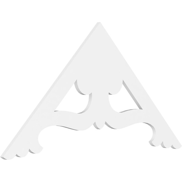 Ekena Millwork Pitch Cornelia Architectural Grade PVC Gable Pediment, 60"W x 30"H x 1"P (12/12) GPP060X030X100CRN - main
